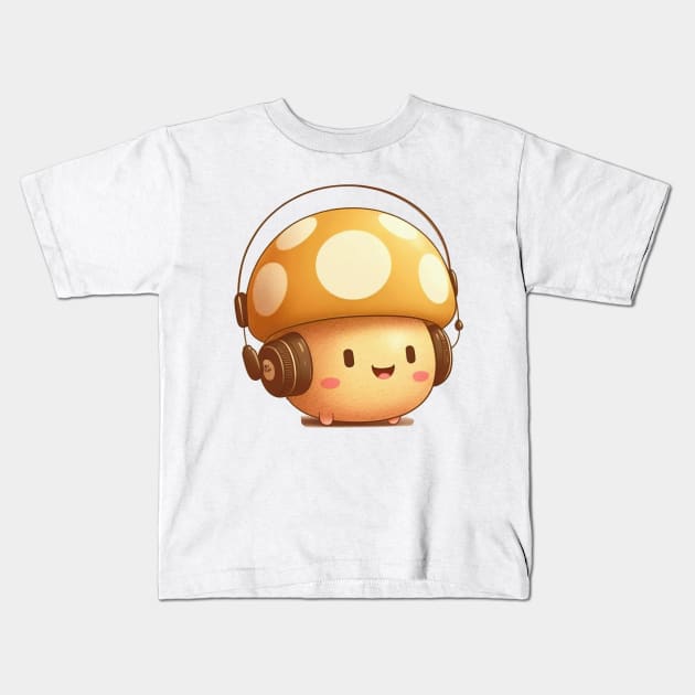 Mushroom hop kawaii gamer video gamer Kids T-Shirt by geekmethat